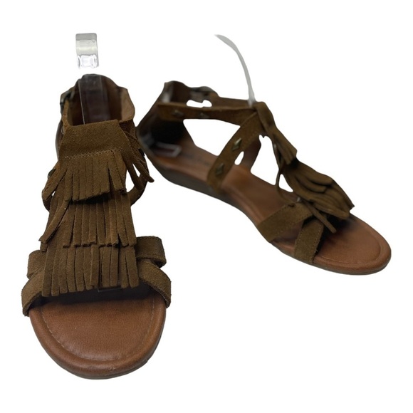 Minnetonka Women’s Brown Suede Fringe Boho Sandals - Picture 3 of 9